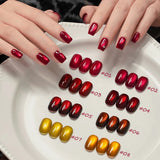 Purpdrank  Pink Peach Cat Magnetic Gel Nail Polish-CAT EYES High Transparency Easy Sparkling Shine,Perfect for Women Gift For Summer