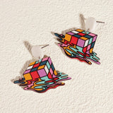 Earrings For Women Girls Hip Hop Cute Exaggeration Special Creativity Jewelry Game Controller Rubik's Cube Arcade Roller Skating