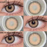 Purpdrank  2pcs Colored Contact Lenses Fashion Blue Green Eye Contacts Soft Black Lens Gray Beauty Pupils Brown Eyes Makeup Lens
