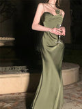 Midi Dress Women Elegant Summer 2024 Fashion Evening Party Lady Vestido Vintage Spring Bodycon Sexy Satin Dresses Female Clothes