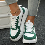 Purpdrank  Spring Autumn Plus Size White Sneaker Women 2025 Pu Leather Platform Vulcanizd Shoes Woman Comfort Lace Up Flat Sneakers Female