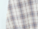 Purpdrank  Sexy Front Open Buttons Plaid Spliced Lace Tie Bow Halter V Collar Mini Dress Women No Back Backless A-line Short Dresses Robe