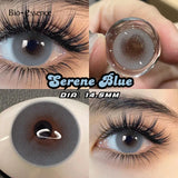 Purpdrank  2Pcs Light Brown Contact Lens Yearly New Gray Lens Colored Cosmetics Gray Big Eyes Makeup Korean Soft Pupil for Eyes