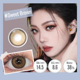 Purpdrank  Prescription Contact Lenses With Myopia  Color Contact Lenses Lenses Cosmetics Contact Lens Gray and Brown