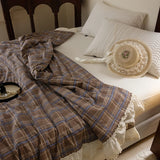 Purpdrank  100% Cotton Princess Summer Quilt 2025 Korean Cool Quilt Bare Sleeping Skin-Friendly For Women Summer Bedding Air-Conditioned