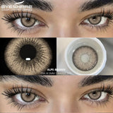 Purpdrank  1 Pair Color Contact Lenses for Eyes 14.5MM Black Lenses Gray Lenses Fashion Lenses Blue Eyes Lenses Brown Lens Yearly