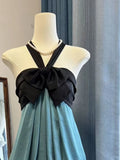 Purpdrank  French Elegant Gothic Lolita Hepburn Dress Women Vintage Sleeveless Halter Neck Party Dresses New Fashion Slim Aesthetic Outfit