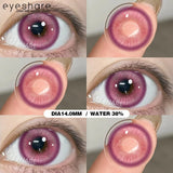 Purpdrank  1Pair Cosplay Colored Contact Lenses Halloween Red Lenses Purple Eyes Contact Anime Blue Eyes Lenses Pink Beauty Makeup