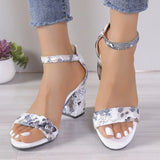 Purpdrank  Woman’s Sandals New Summer Elegant Designer Sandal Female Fashion Comfortable Medium Block High Heels Women Shoes Plus Size