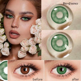 Purpdrank  2Pcs Fashion Color Contact Lenses for Eyes Green Lenses Cosmetics Blue Colored Lenses Yearly Cosmetic Eye Health