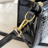 Purpdrank  Fashion Handbags For Women New Luxury Designer Purses And Handbags Stone Pattern Glossy Street Shoulder Crossbody Bag