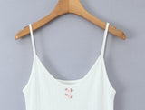 Purpdrank  Sexy White Rib Knitted Cotton Low Waist Sling Dress Women Bow V neck Ruched A-lined Swing Short Dresses Summer Vestidos  Robe