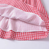 Purpdrank  Holiday Plaid Print Off Shoulder Mini Dress Retro Women Short Sleeve Low Waist Ruched Hem Ball Gown Swing Mini Robe Party