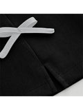 Purpdrank  New Women's Short Sleeve Slim Short Dress with Bow Decoration Solid Color Mini Dress Casual Daily Dress