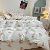 Purpdrank  Fresh Style Bedding Set 100% Cotton Bed Linen Set for Home постельное бельё набор Soft Duvet Cover Pillowcase with Bedsheets