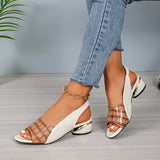 Purpdrank  New Plus Size Women Sandals One-strap Buckle  Platform Shoes Patchwork Pu Sandals for Women Fish-mouth Summer Womens Shoes