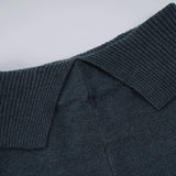 Purpdrank  Women Casual Gray Knit Shorts American Retro Style Folded Slit Elastic Waist Slim Pure Color Stretch Shorts for Home Wear