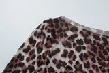 Purpdrank  Leopard Print T-Shirt Women's Slash Neck Off Shoulder Long Sleeve Slim Tops Spring New Vintage Fashion Sexy T-Shirts