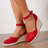 Purpdrank  15 Colors Big Size 43 Summer Bohemian Espadrilles Sandals Women Beach Vacation Shoes Comfy Walk High Heels Wedges Sandals
