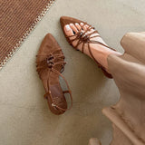 Purpdrank   New Fashion Cow Leather Concise Summer Shoes Stiletto Heels Slingback Dating Casual Elegant Party Modern Women Sandals