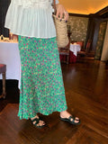 Purpdrank  Summer High Waist Floral Printed Women's Mermaid Long Skirts 2025 New Bohemian Loose Fishtail A-line Skirts Female