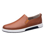 Purpdrank  Autumn Soft Soled Comfortable Loafers Flat and Lightweight Men's Leather Casual Shoes Anti Slip Commuting Men's Driving Shoes