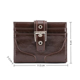 Purpdrank  Leather Card Holder Women Ultra-Thin Mini Buckle Coin Purse Portable Wallet Cute Bank Credit Id Bag Multi-Card Slot Wallets