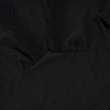 Purpdrank  Elegant Fashion Lace Trim Bodycon Dress Sexy Slim Deep V-Neck Long Sleeve Mini Dresses For Women Autumn Spring Streetwear