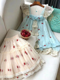 Purpdrank   Y2k Harajuku Vintage Sweet Slim 2 Piece Skirt Sets Kawaii Sleeveless Tops + Cake Mini Skirts 2000s Lolita Print Summer Suit Chic