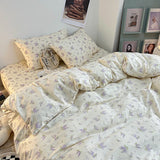 Purpdrank  Fresh Style Bedding Set 100% Cotton Bed Linen Set for Home постельное бельё набор Soft Duvet Cover Pillowcase with Bedsheets