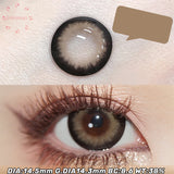 Purpdrank  Fish Brown Colored Contact Lenses for Eyes Natural Yearly Contact Lens Big Beauty Pupil Degrees Prescription Myopia