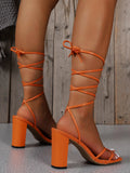 Purpdrank  New Summer Elegant Strap Solid Color Square Toe High Heels Open Toe Fashion Sexy Banquet Women's Shoes Wedding Bridesmaid Shoes