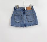 Purpdrank  Summer Vintage Denim Women's Sexy Mini Skirts Pockets 2025 New High Waist Button Casual A-line Wrap Short Skirts Female