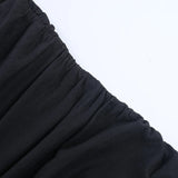 Purpdrank  Women's Sexy Black Halter Neck Bodycon Mini Dress Rhinestone Detail Cut Out Ruched Party Dress