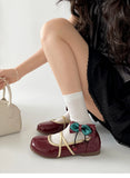 Purpdrank  Ballets Style Flats Women Mary Jane Shoes Fashion Ladies Shallow Butterfly-knot Single Shoes