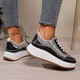 Purpdrank  Punk Mixed Color Platform Sneakers for Women 2025 Fashion Thick Bottom Vulcanized Shoes Woman Cozy Non Slip Walking Shoes 43