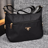 Purpdrank  Casual Waterproof Nylon Crossbody Bag for Women with Multiple kets Square Zipper Design Simple  Color Briti Sle