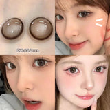 Purpdrank  2pcs Violet Lenses Beauty Pupils Myopia Eye Prescription Colored Contact Lenses for Eyes Natural Blue Lens