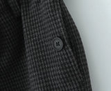 Purpdrank  New Autumn Gray Black Houndstooth Plaid Woollen Mini Skirt Women Ruched High Waist Ball Gown Short Skater Party Femme Skirts