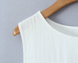 Purpdrank  Holiday White Spliced Hollow Out Lace Sleeveless Dress Women O neck Loose Straight Short Dresses Femme Vestidos Summer Robe