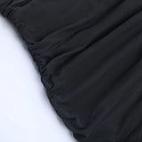 Purpdrank  Women's Sexy Black Halter Neck Bodycon Mini Dress Rhinestone Detail Cut Out Ruched Party Dress