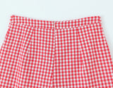 Purpdrank  2 colors 2025 Women Cotton Linen Mini Shorts Buttons High Waist Back Zipper Front Slit Skirt-Shorts