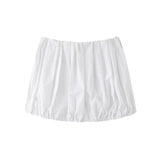 Purpdrank  Korean fashion black mini skirts kawaii y2k clothes cute skirts for woman high waist skirt with drawstrings Pumpkin skirts white