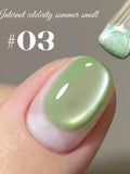 Purpdrank  12ML 12-Color Pink Water Gold Cat Eye Ocean Bubble Glass Beads Gel Nail Polish New Style Spring Nails Summer Nail Pink Nails