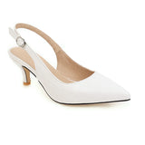 Purpdrank  Pointed Toe Summer Sandals Women's Mules and Slingback Shoes Female Large Size 45 47 Elegant Heels Party Office Shoes For Women