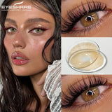 Purpdrank  1pair Natural Colored Contact Lenses Brown Eye Lenses Gray Makeup Eyes Pupils Lens Yearly Green Beautiful Pupils Yearly