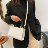 Purpdrank  Fashion Handbags For Women New Luxury Designer Purses And Handbags Stone Pattern Glossy Street Shoulder Crossbody Bag