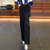 Purpdrank  Khaki Clothing Office Loose Womens Pants Work Wide Leg Trousers for Women Straight Baggy White Tailoring Black New In 90s Autumn