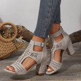 Purpdrank  Women Fish Mouth Platform High Heels Wedges Buckle Slope Sandals Women Shoes Woman Platform High Heels Sandals High Heels