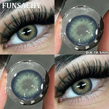 Purpdrank  1 Pair Yearly New Korean Natural Lenses Color Contact Lenses Eyes Black Beautiful Pupil Brown Eye Contacts Cosmetic Len